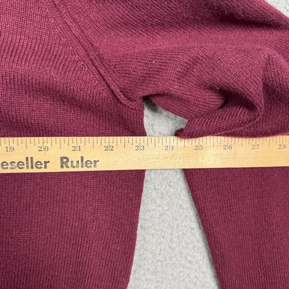 Banana Republic Sweater Mens‎ Size Large Burgundy Cable Knit Shawl Neck Regular